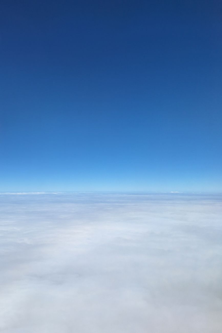 blue sky and clouds from above
